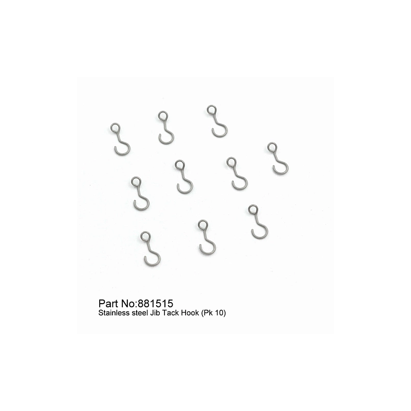 DF65 V6-V8 Stainless Steel Jib Tack Hook  (PK10)