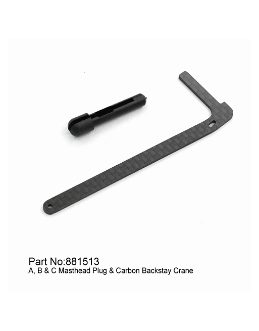 DF65 A, B & C Masthead Plug & Carbon Backstay Crane