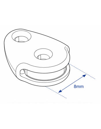 961008 - Block, Ball Raced 8mm