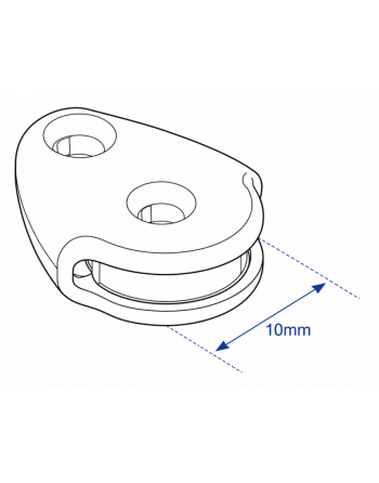 961010 - Block, Ball Raced 10mm